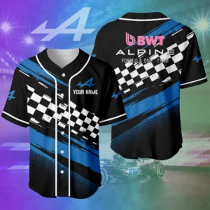 Alpine F1 Team Racing 3D Baseball Jersey Custom Your Name