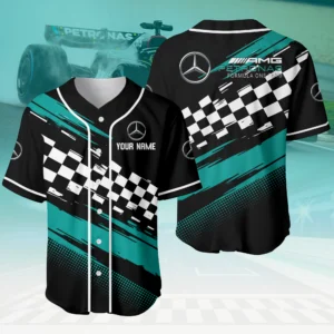 Mercedes-AMG Petronas Racing 3D Baseball Jersey Custom Your Name