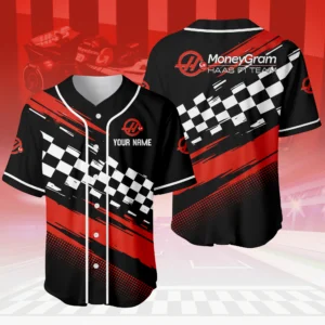 MoneyGram Haas F1 Team Racing 3D Baseball Jersey Custom Your Name