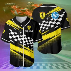 Scuderia Ferrari HP Racing 3D Baseball Jersey Custom Your Name