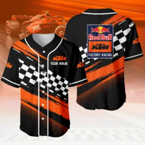 Red Bull KTM Factory Racing 3D Baseball Jersey Custom Your Name