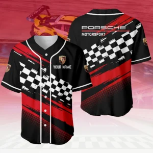 Porsche Motorsport Racing 3D Baseball Jersey Custom Your Name