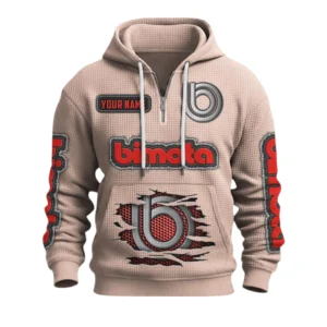 Bimota Quarter-Zip Waffle Knit Hoodie Custom Your Name