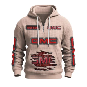 GMC Car Quarter-Zip Waffle Knit Hoodie Custom Your Name