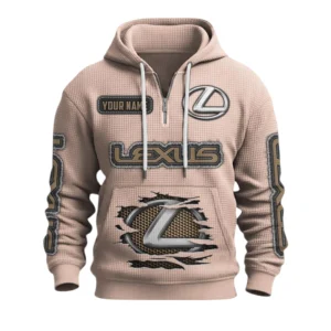 Lexus Quarter-Zip Waffle Knit Hoodie Custom Your Name