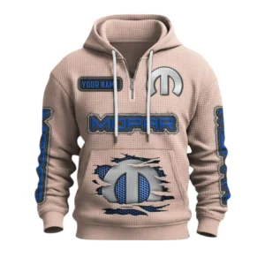 Mopar Quarter-Zip Waffle Knit Hoodie Custom Your Name