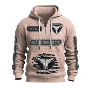 Slingshot Quarter-Zip Waffle Knit Hoodie Custom Your Name
