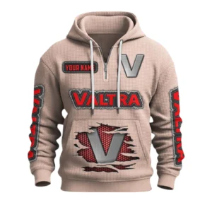 Valtra Quarter-Zip Waffle Knit Hoodie Custom Your Name