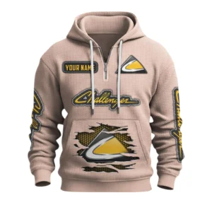 Challenger Quarter-Zip Waffle Knit Hoodie Custom Your Name