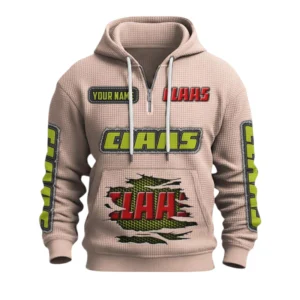 Claas Quarter-Zip Waffle Knit Hoodie Custom Your Name