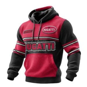 Bugatti 3D Waffle Pullover Hoodie Custom Your Name