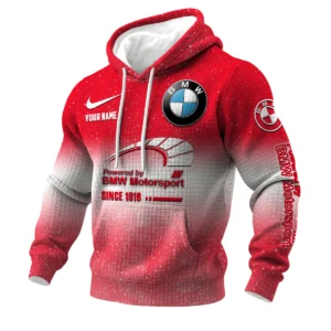 BMW Motorsport 3D Waffle Pullover Hoodie Customize Your Name