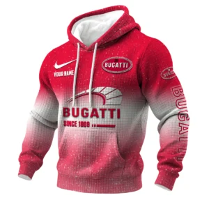 Bugatti 3D Waffle Pullover Hoodie Customize Your Name