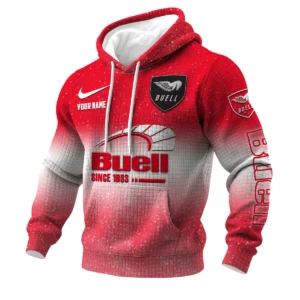 Buell Motorcycles 3D Waffle Pullover Hoodie Customize Your Name