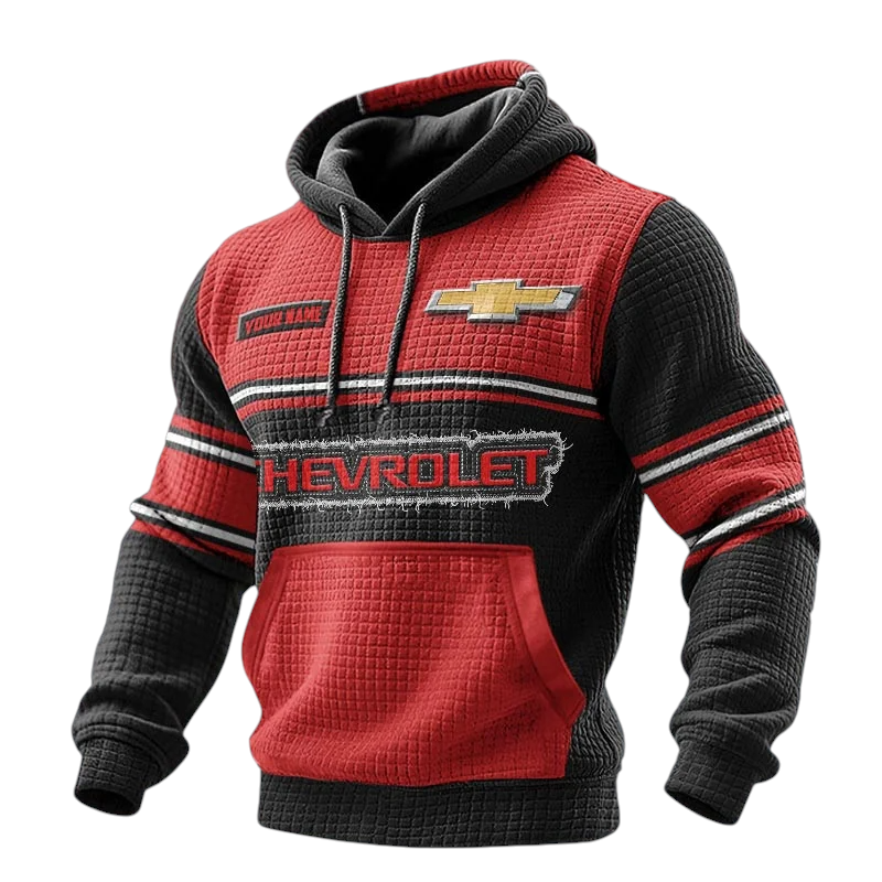 Chevrolet 3D Waffle Pullover Hoodie Custom Your Name Chevrolet 3D Waffle Pullover Hoodie Custom Your Name