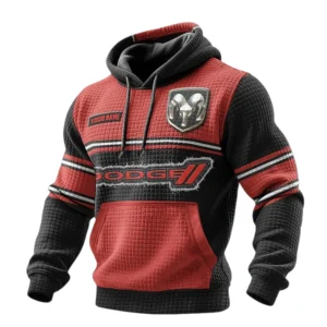 Dodge 3D Waffle Pullover Hoodie Custom Your Name