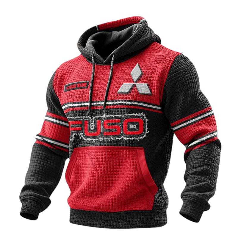 Mitsubishi Fuso 3D Waffle Pullover Hoodie Custom Your Name Mitsubishi Fuso 3D Waffle Pullover Hoodie Custom Your Name