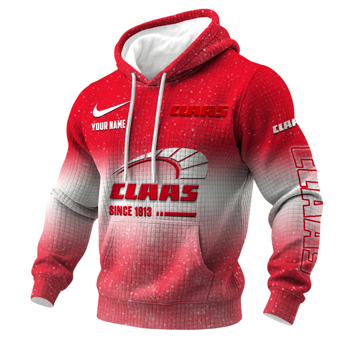 Claas 3D Waffle Pullover Hoodie Customize Your Name Claas 3D Waffle Pullover Hoodie Customize Your Name