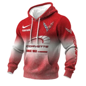 Corvette 3D Waffle Pullover Hoodie Customize Your Name