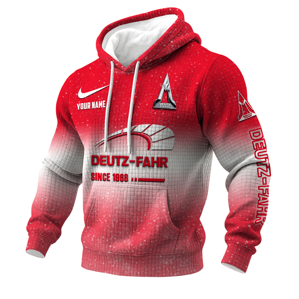Deutz Fahr 3D Waffle Pullover Hoodie Customize Your Name Deutz Fahr 3D Waffle Pullover Hoodie Customize Your Name