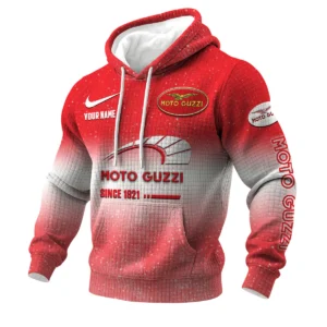 Moto Guzzi 3D Waffle Pullover Hoodie Customize Your Name