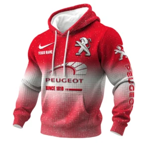 Peugeot 3D Waffle Pullover Hoodie Customize Your Name