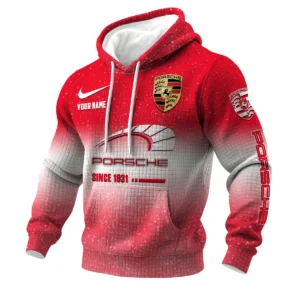 Porsche 3D Waffle Pullover Hoodie Customize Your Name