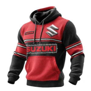 Suzuki 3D Waffle Pullover Hoodie Custom Your Name