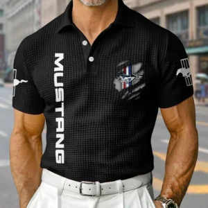 Ford Mustang Waffle Short Sleeve Polo Shirt 2026 Limited