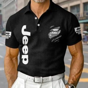 Jeep Exclusive Logo Waffle Short Sleeve Polo Shirt 2026 Limited