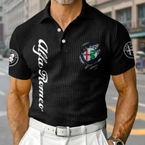 Alfa Romeo Exclusive Logo Waffle Short Sleeve Polo Shirt 2026 Limited