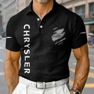 Chrysler Exclusive Logo Waffle Short Sleeve Polo Shirt 2026 Limited