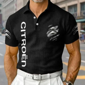 Citroen Exclusive Logo Waffle Short Sleeve Polo Shirt 2026 Limited