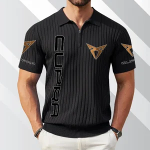 Cupra Exclusive Logo Polo Shirt Quarter Zip Short-Sleeve Ribbed Knit Limited Edition