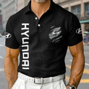 Hyundai Exclusive Logo Waffle Short Sleeve Polo Shirt 2026 Limited