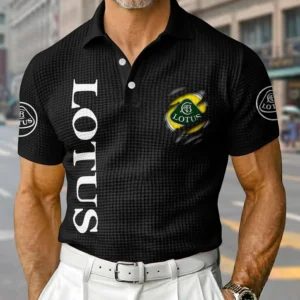 Lotus Cars Exclusive Logo Waffle Short Sleeve Polo Shirt 2026 Limited