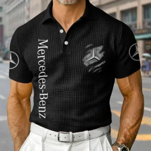 Mercedes Benz Exclusive Logo Waffle Short Sleeve Polo Shirt 2026 Limited