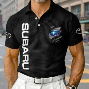 Subaru Exclusive Logo Waffle Short Sleeve Polo Shirt 2026 Limited