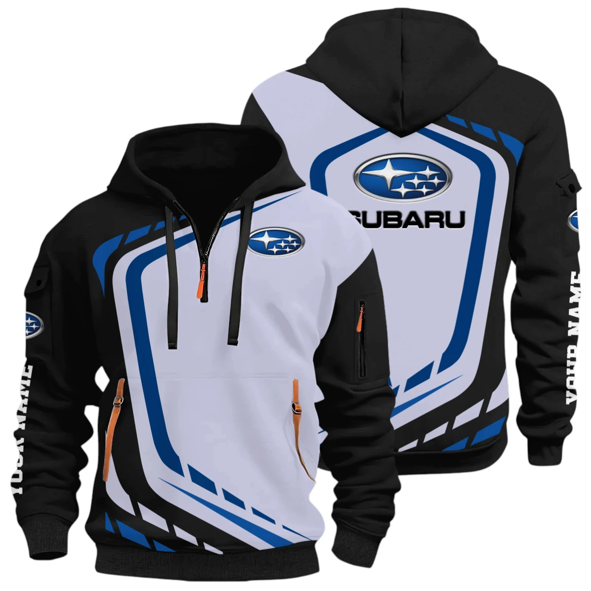 Adventurer Sport Car Half Zip Hoodie, Casual Hoodie Multi Pocket PTNY26QZ3H196 - Black Adventurer Sport Car Half Zip Hoodie, Casual Hoodie Multi Pocket PTNY26QZ3H196 - Black - Image 3