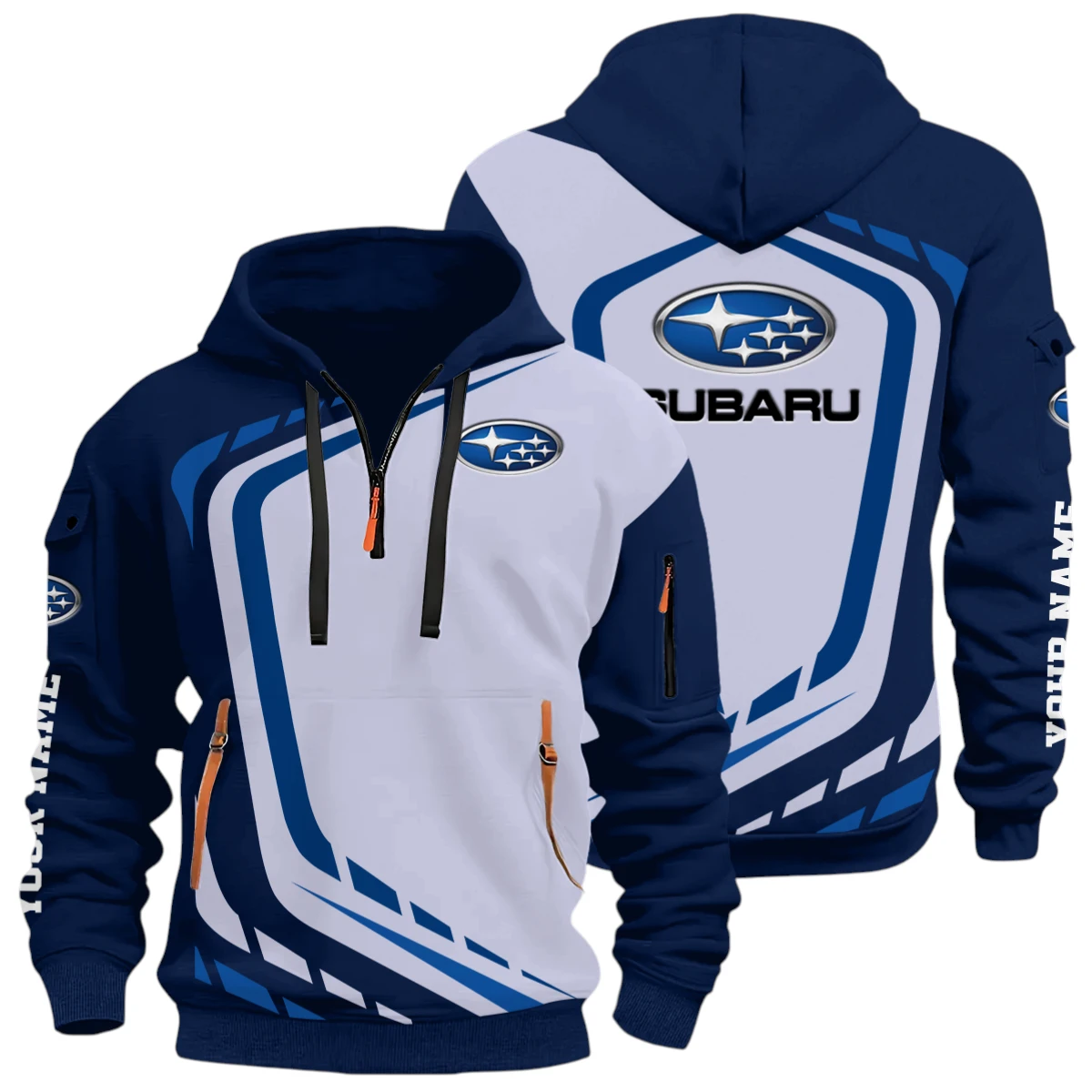 Adventurer Sport Car Half Zip Hoodie, Casual Hoodie Multi Pocket PTNY26QZ3H198 - Navy Adventurer Sport Car Half Zip Hoodie, Casual Hoodie Multi Pocket PTNY26QZ3H198 - Navy - Image 3