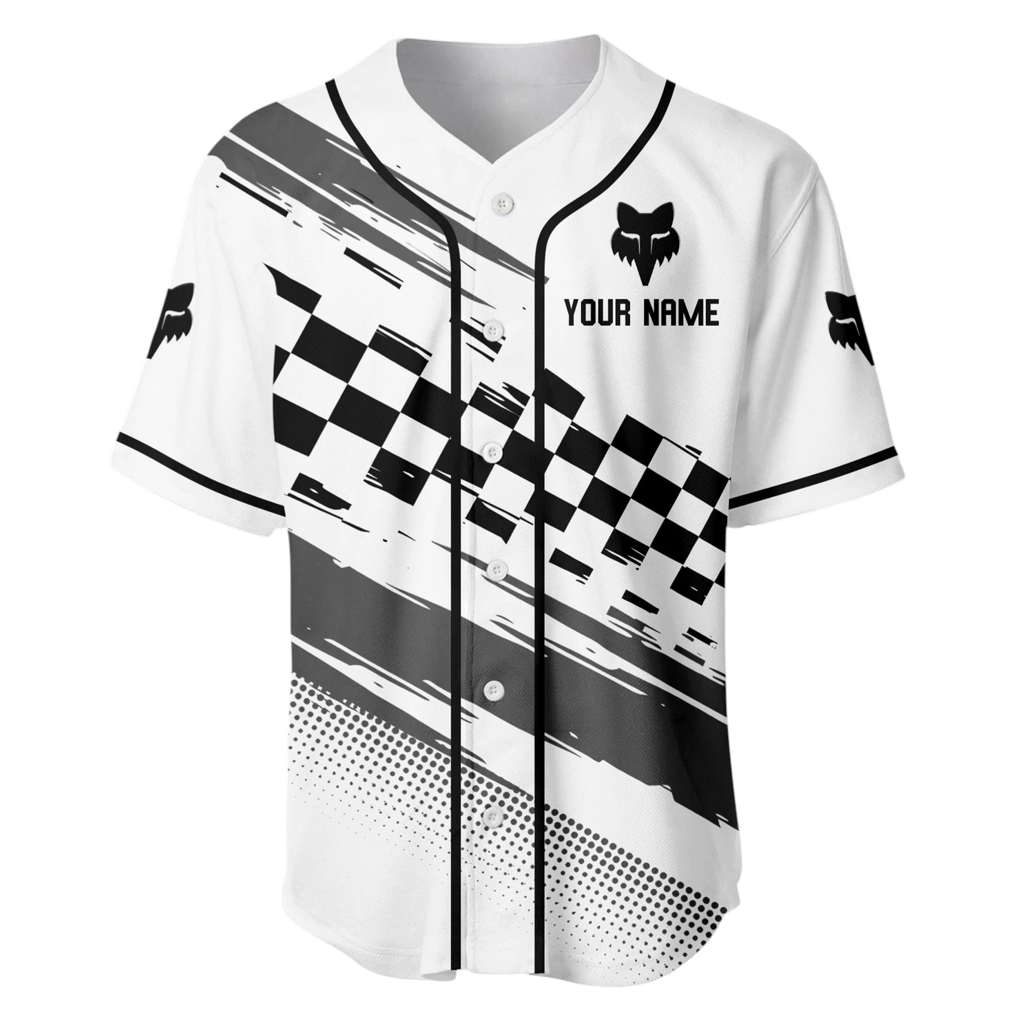 Classic Racer Baseball Jersey, Lightweight Comfort Button Up PTNY63BJ3D005 - White