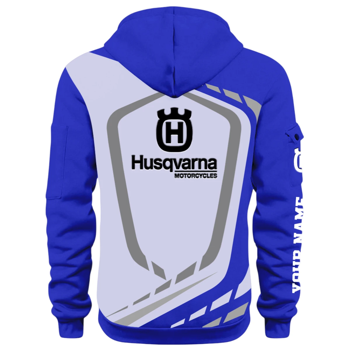 High-Performance Motor Half Zip Hoodie, Casual Hoodie Multi Pocket PTNY26QZ3H162 - Blue High-Performance Motor Half Zip Hoodie, Casual Hoodie Multi Pocket PTNY26QZ3H162 - Blue - Image 2