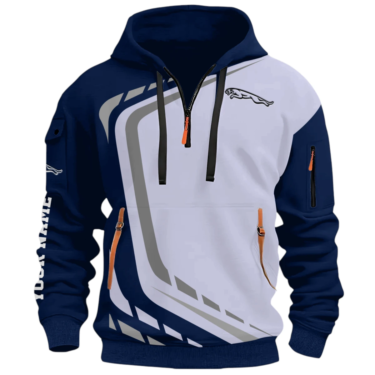 Performance SUV Half Zip Hoodie, Casual Hoodie Multi Pocket PTNY26QZ3H027 - Navy