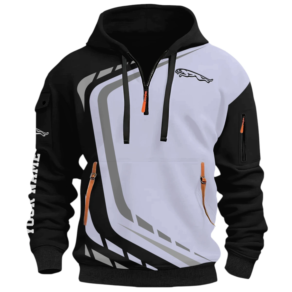 Performance SUV Half Zip Hoodie, Casual Hoodie Multi Pocket PTNY26QZ3H171 - Black