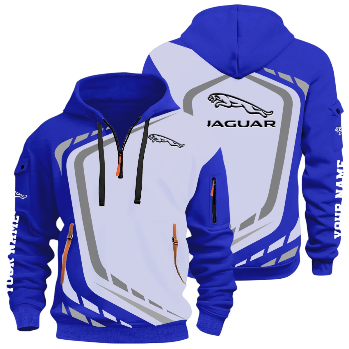 Performance SUV Half Zip Hoodie, Casual Hoodie Multi Pocket PTNY26QZ3H172 - Blue Performance SUV Half Zip Hoodie, Casual Hoodie Multi Pocket PTNY26QZ3H172 - Blue - Image 3