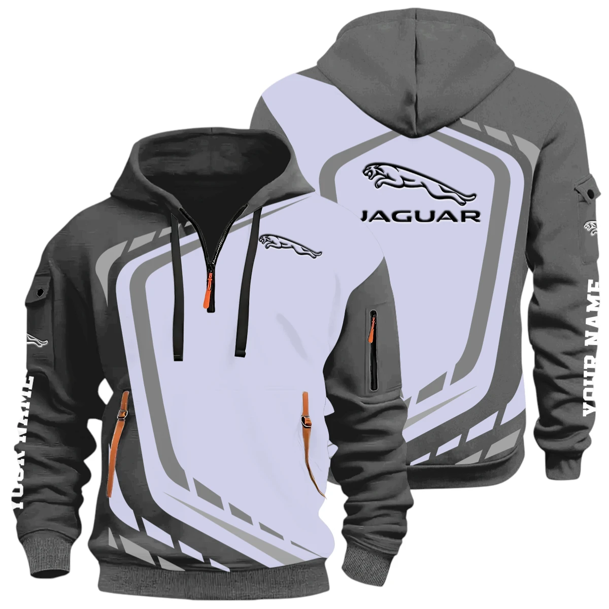 Performance SUV Half Zip Hoodie, Casual Hoodie Multi Pocket PTNY26QZ3H173 - Grey Performance SUV Half Zip Hoodie, Casual Hoodie Multi Pocket PTNY26QZ3H173 - Grey - Image 3