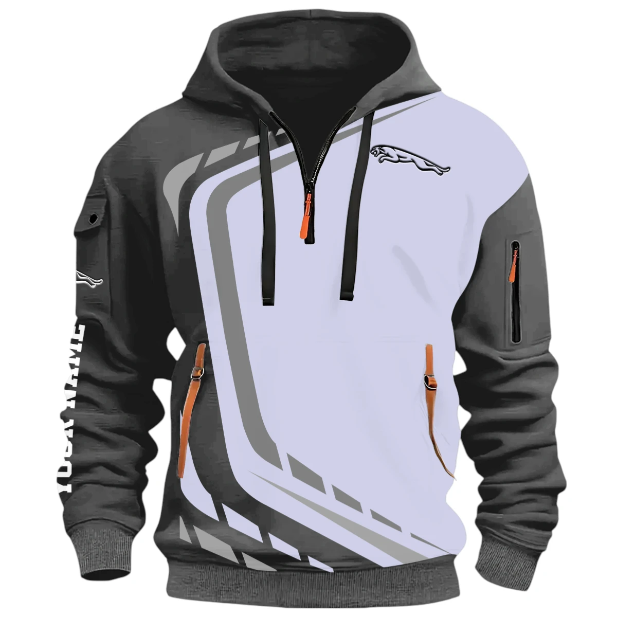 Performance SUV Half Zip Hoodie, Casual Hoodie Multi Pocket PTNY26QZ3H173 - Grey