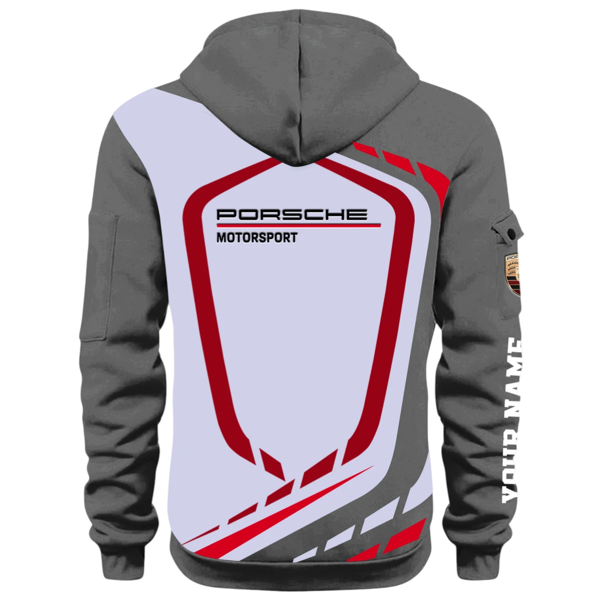 Performance Vehicle Half Zip Hoodie, Casual Hoodie Multi Pocket PTNY26QZ3H091 - Grey Performance Vehicle Half Zip Hoodie, Casual Hoodie Multi Pocket PTNY26QZ3H091 - Grey - Image 2