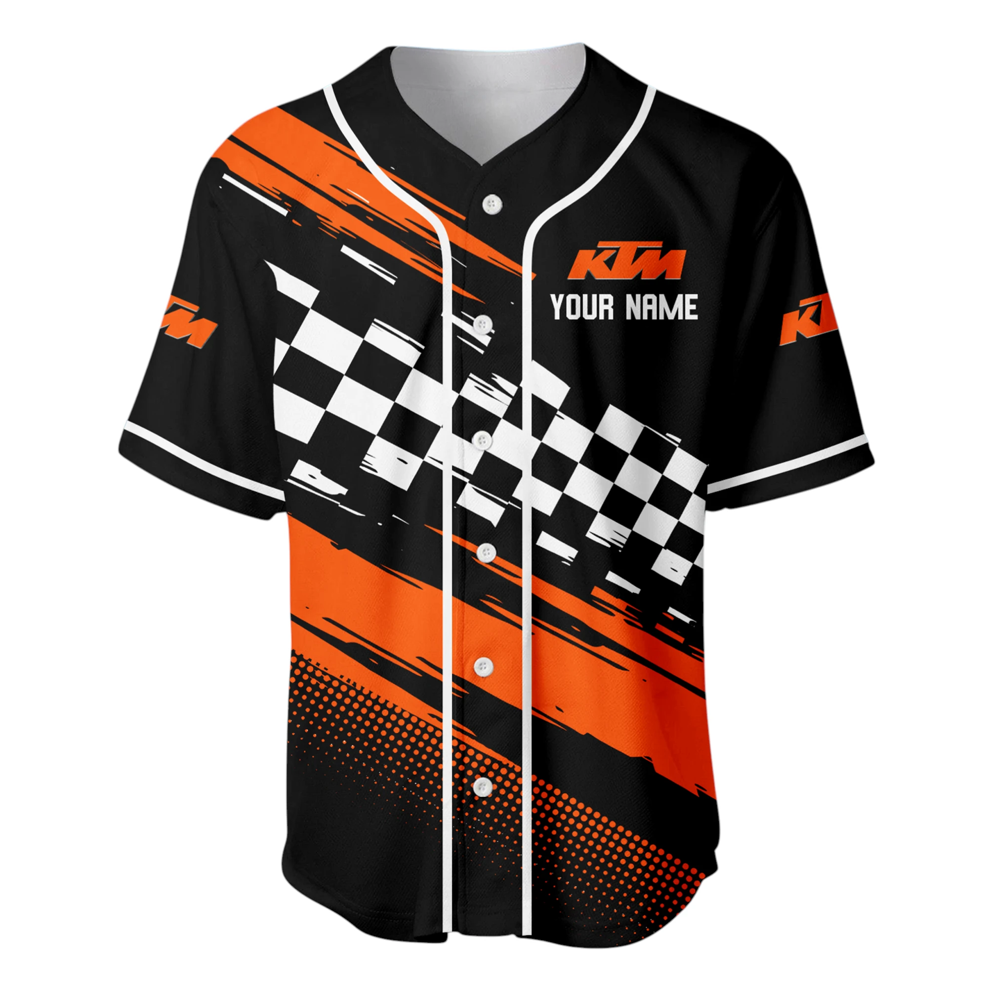 Vehicles Racer Baseball Jersey, Lightweight Comfort Button Up PTNY63BJ3D006 - Black