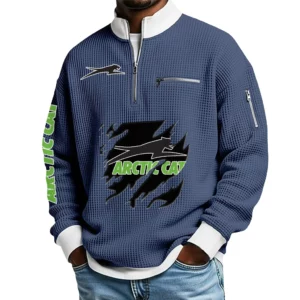 Arctic Cat Waffle Sweatshirt Quarter Zip Stand Collar 2026 Limited